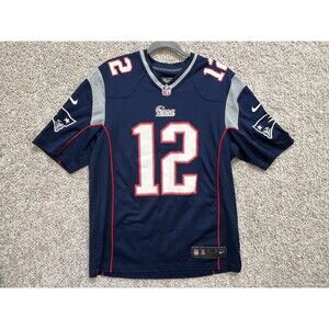 NEW ENGLAND PATRIOTS NFL FOOTBALL SHIRT JERSEY NIKE sz M MEN #12 TOM BRADY